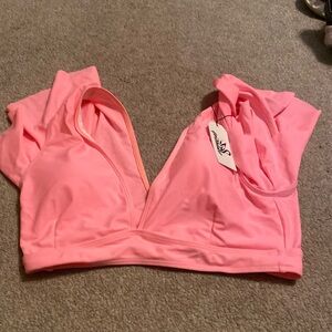 Hot pink bikini top only